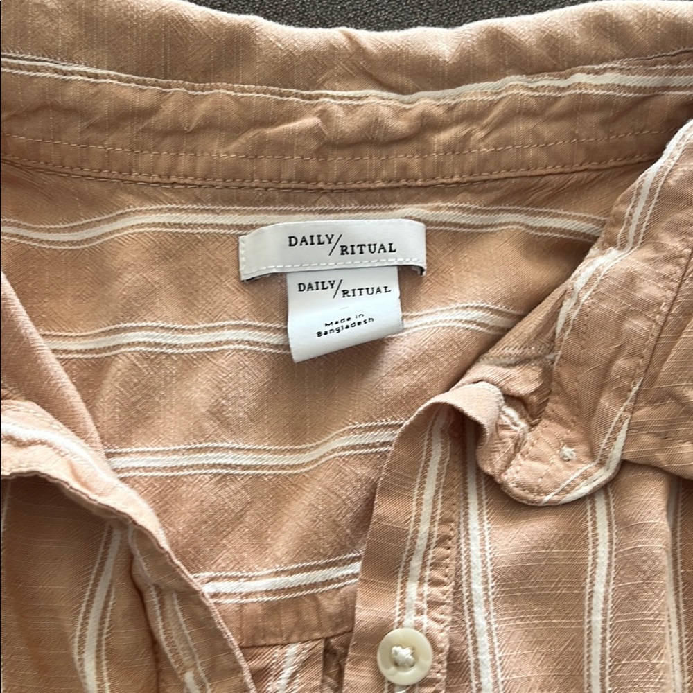Daily Ritual  striped button down shirt - Picture 2 of 4